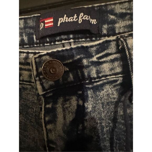 Phat Farm Shorts Boy’s size 16 Stretch Denim Baggy Skater Y2K 90s Vintage Street - Picture 4 of 7